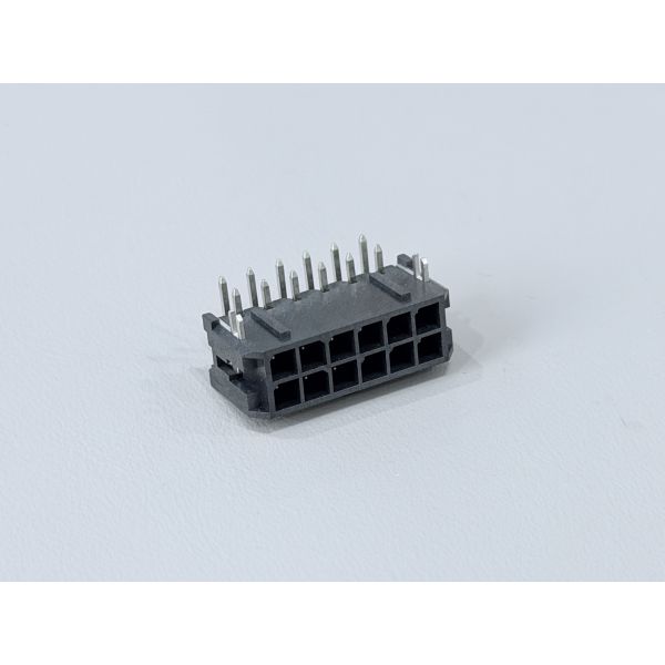 Micro Fit 3.0 2x6 Pin Header Connector, 3.00mm Pitch Side Entry PCB Power Signal Interface for Automotive Control, Industrial Automation, Server Hardware