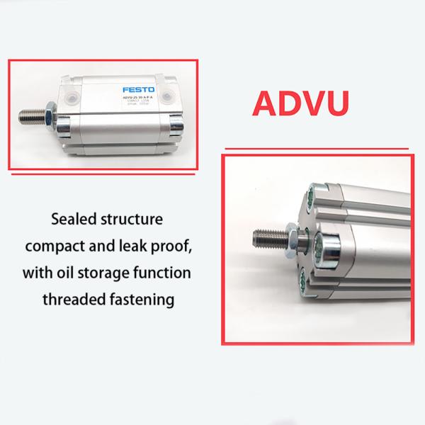 Compact Pneumatic Cylinder with Piston Male Thread 7 bar ADVU-16-40-A-P-A