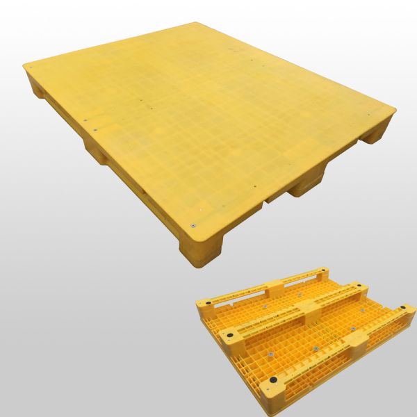 Single Faced HDPE HUADING 1250*1000mm Hygienic Plastic Pallet for Solid Top Rack