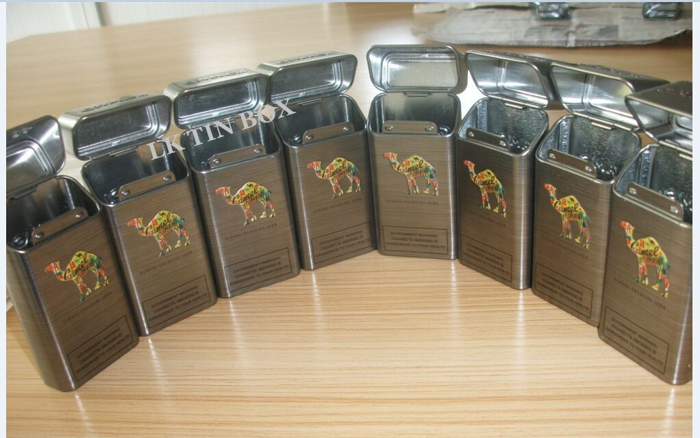 10 Sticks Embossed Vintage Cigarette Cases King Size Camel Metal Cigarette Box 100'S