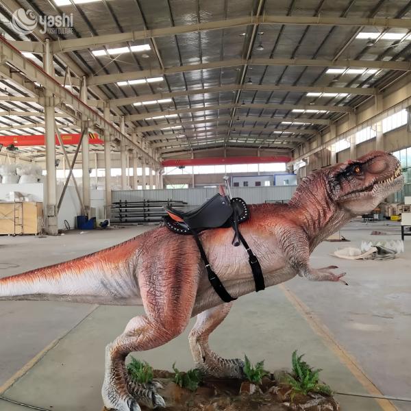 Silicone Dinosaur Electric Ride On Car 220V For Amusement Parks
