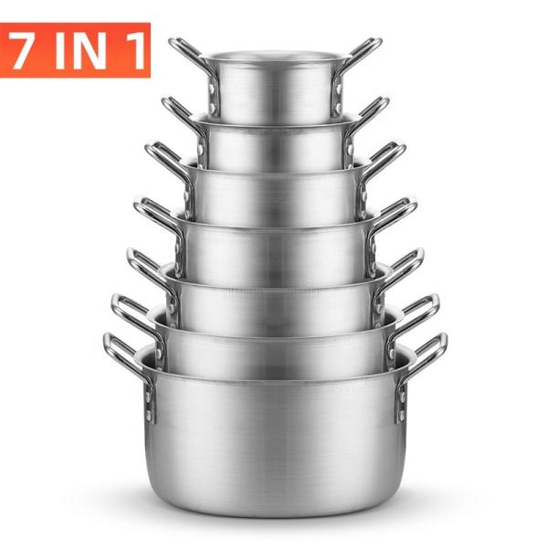 Hot Selling Kitchen Cooking Pot 5 PCS 7 PCS Cookware Sets Aluminum Soup Pot Set With Lid
