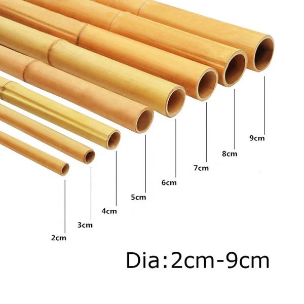 595cm Long Moso Bamboo Pole Eco-friendly Straight and Sturdy Bamboo Raw Material for Garden Construction