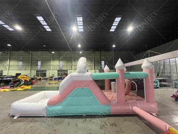 Party Customized Inflatable Bouncing Castle Inflatable Bouncer Jumping Castle Kids Girl Princess Carriage Combo With Slide