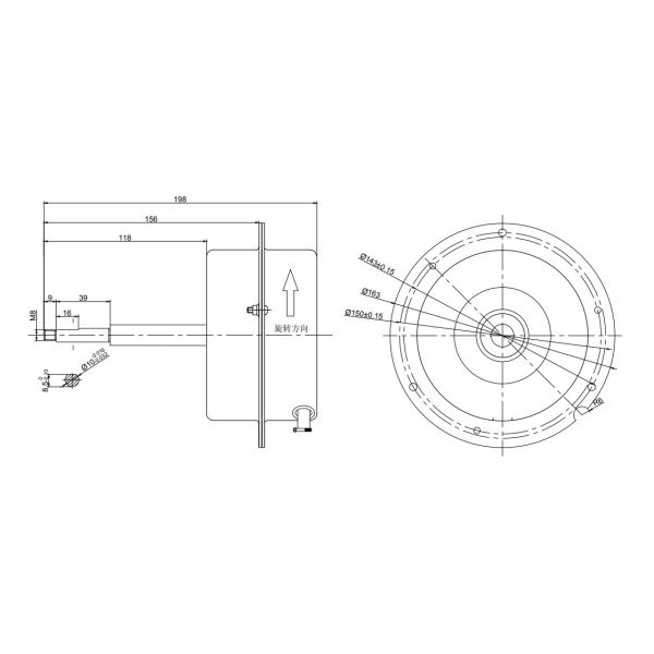 Outdoor Air Conditioner AC Motor Single Shaft Air Cooler Fan Motor