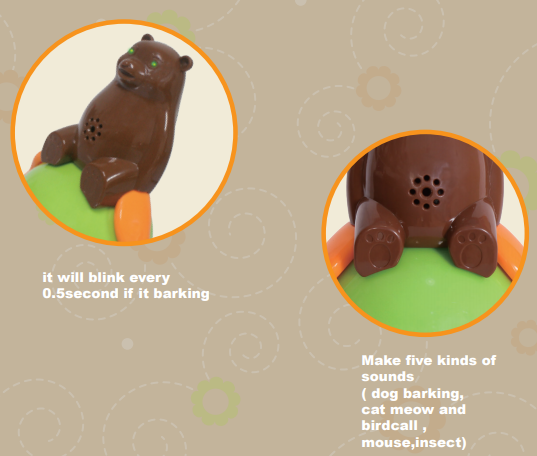 Safe Puzzle Funny Cute Pet Toys Sound And Light Ball Five Kinds Of Sounds