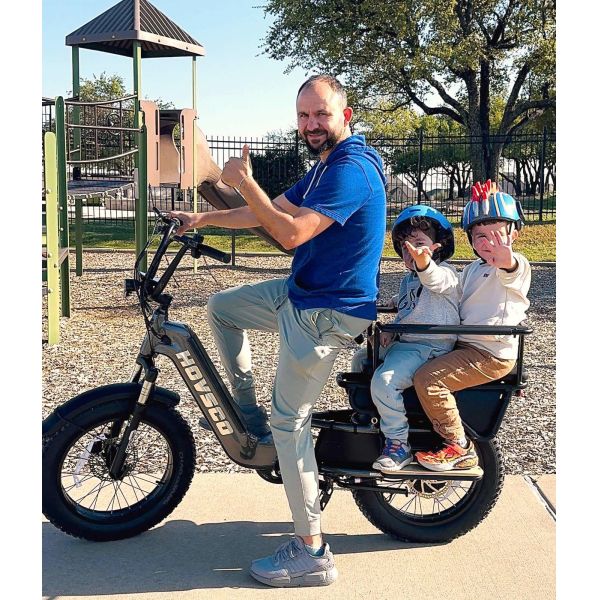 Utility Fat Tire Electric Cargo Bike with Rear Rack Long Range Ebike for Delivery and Family Use 250W