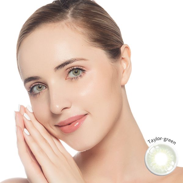 Natural Looking Gemstone Green Contact Lens For Brown Eyes 14.0mm