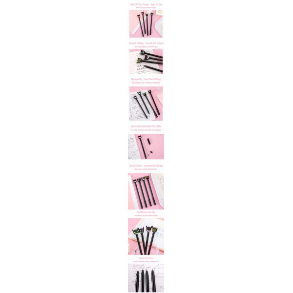 Halloween Plástico Negro Ghost Gel Pluma Creativa Cool Regalo Diablo firma de la pluma