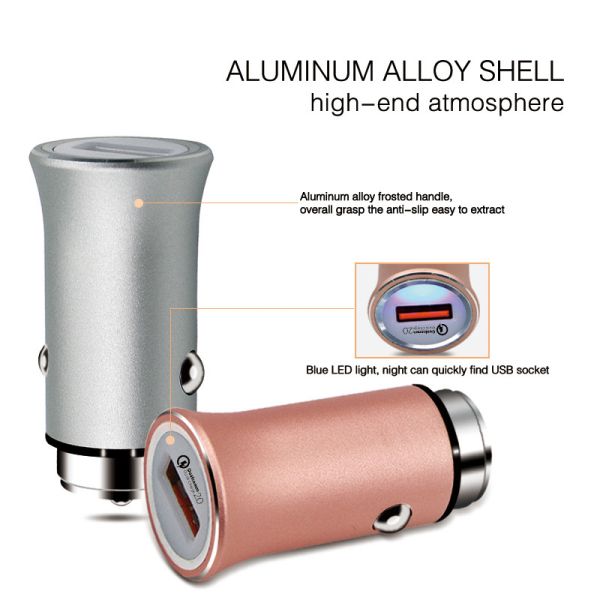 Qualcomm quick charge 3.0 car usb charger, universal car charger for phones, top selling car usb charger