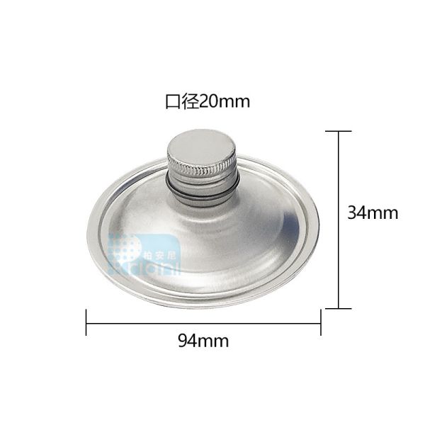 1L Tin Cans Accessories Silver / Gold Color For Rectangular Cap