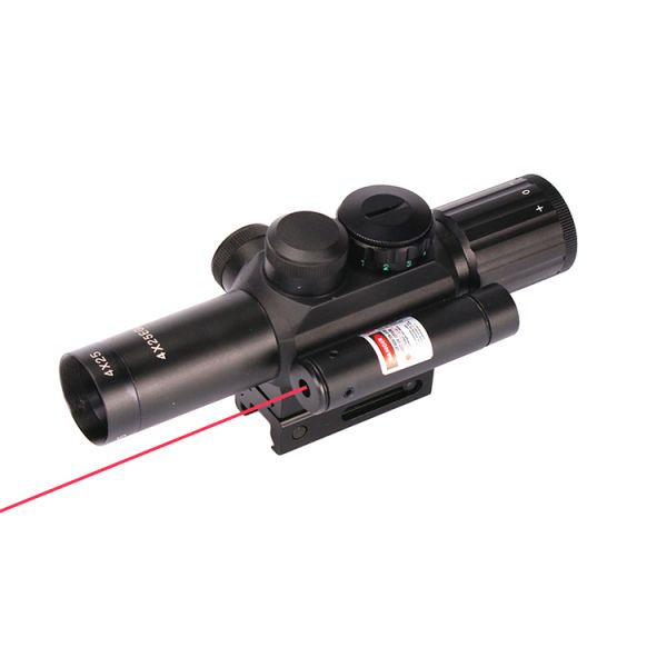 M6 Tactical 4X25 IR Red/Green Sight and 170mm Length Red Dot Laser Scope for Hunting