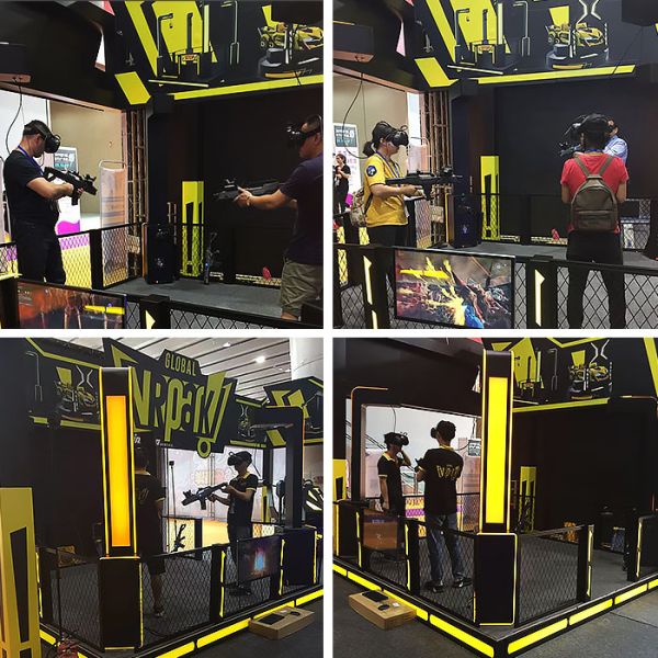 Multiplayer Virtual Reality Platform With Battle Light Customized Color