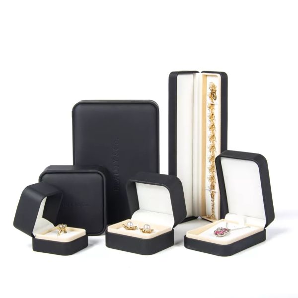 Custom Logo Jewelry Packaging Box High End Pu Leather Material