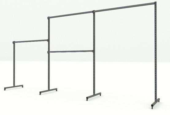 Porte-vêtements métallique réglable, hauteur 60-80cm, pour magasins de détail