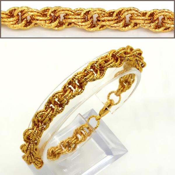Fashion Men jewelry bracelet 18K Real Gold Plated Chunky Link Chain Bangle Trendy jewelry
