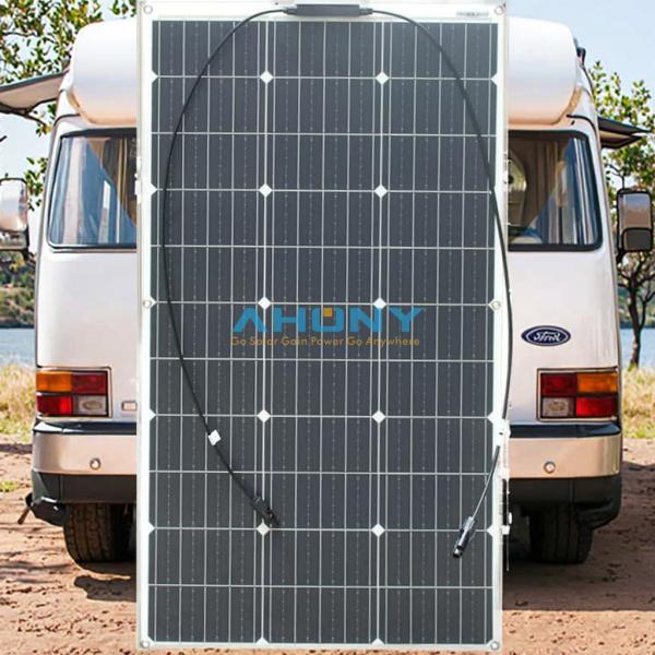 100W 柔軟な太陽光パネル モノ結晶型 PERC IP65 接続ボックス