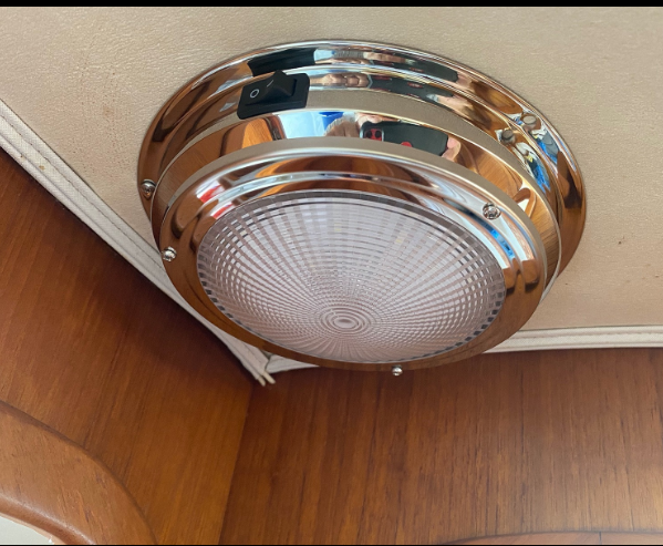 4'' Marine Boat Interior Light Stainless Steel LED Dome Light With Rocker Switch
