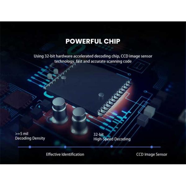 32Bit Pos Qr Code Scanner 280Scans / Sec Restaurant Barcode Scanner