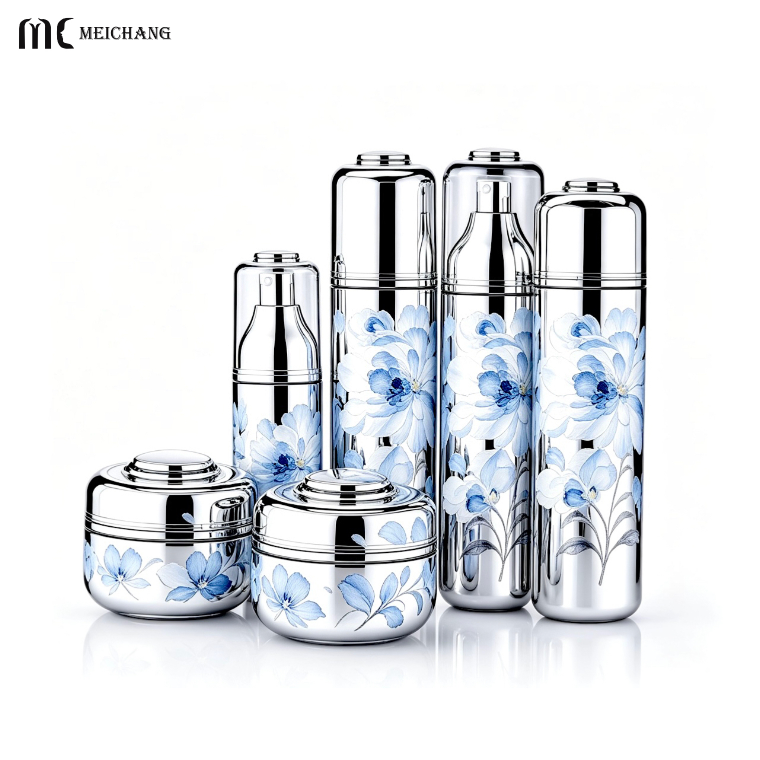 Refillable Glass Skincare Packaging Set with Freshness-Sealing Design for Sustainable Beauty Brands