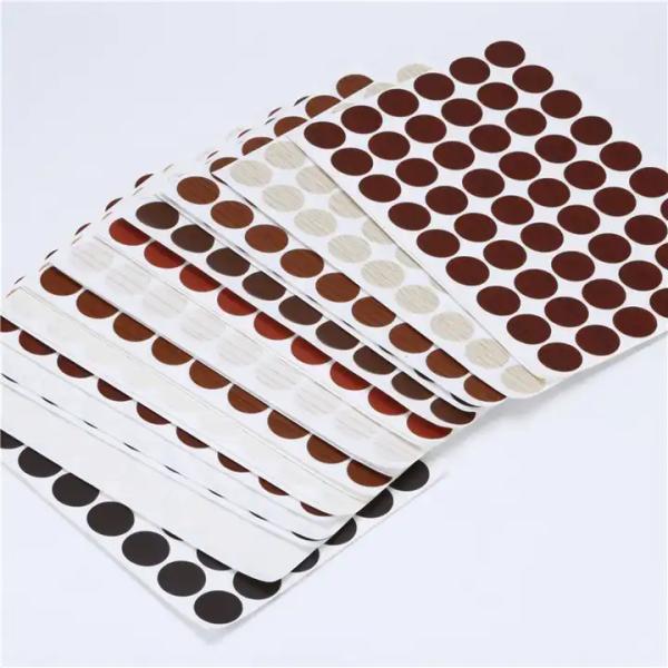 Self Adhesive Screw Hole Stickers Caps Waterproof Self Tapping Plastic Screw Cap Covers for Wood Screws Wall Cabin
