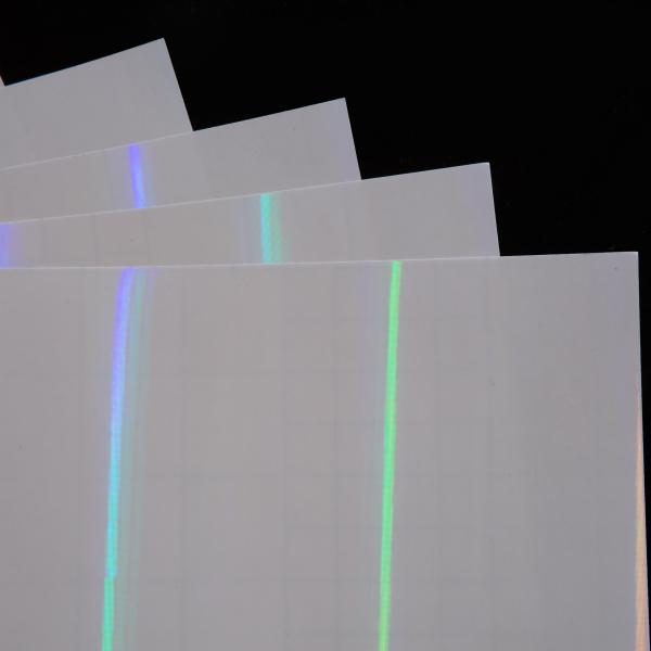 A4 Size Clear Self Adhesive Waterproof Good Adhesive Pillar Of Light Holographic Cold Lamination Film