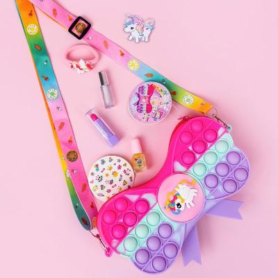 OEM Play Makeup Kit Unicorn Makeup Set Pretend Play Toy With Coin Purse