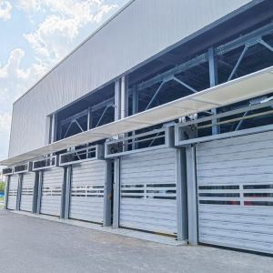 Custom Insulated Roll Up Door , Exterior Aluminum Rapid Spiral Garage Door For