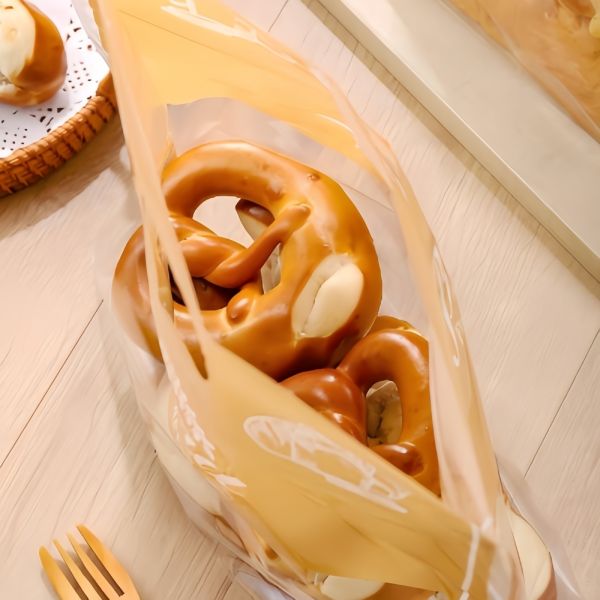 Transparent Custom Bakery Packaging Bag Plastic Portable For Homemade Bread