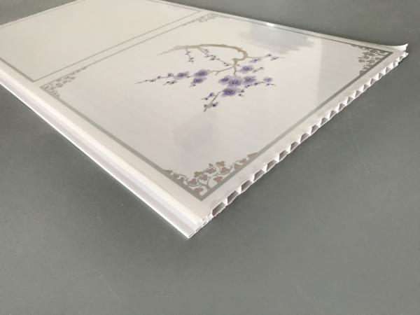 Fireproof Ceiling PVC Panels 25cm Width With Tree Hot Stamping