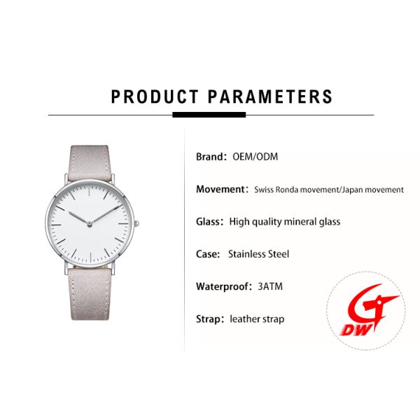 Привлекательный дозор кварца людей случая задней части стали с движением кварца Японии