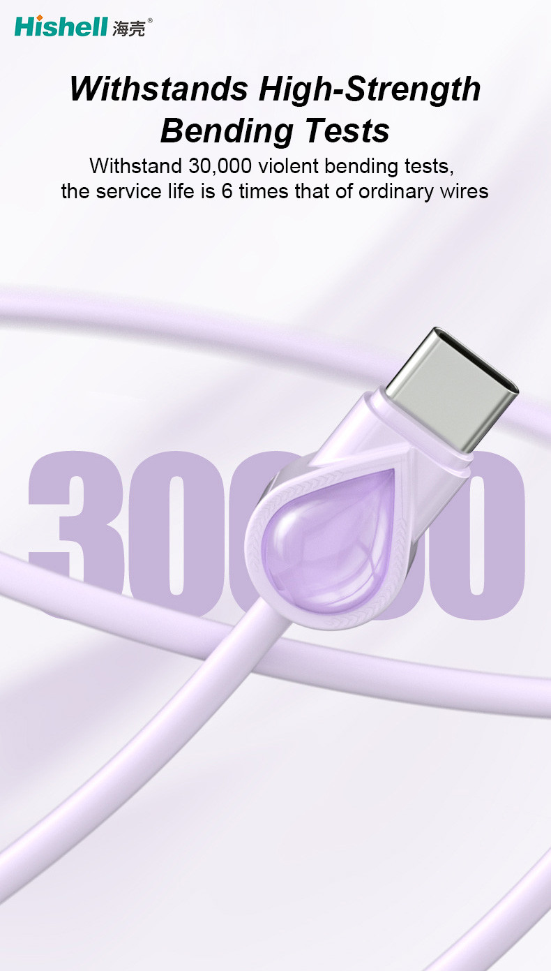 Жидкостный тип кабелей c USB мобильного телефона силикона не переплетая Multiscene