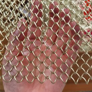 High Quality Aluminum / Stainless Steel Decorative Metal Coil Drapery Mesh for Weddings Waterfall Room Divider