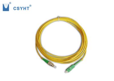 O remendo da fibra ótica do revestimento do PVC/LSZH cabografa o conector simples do SC APC da manutenção programada FC do único modo