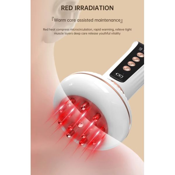 Electric EMS Microcurrent Gua Sha Massager Rechargeable Body Anti Cellulite Massage Brush