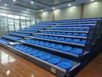 Baixo Bleacher retrátil traseiro azul de Seat de cubeta do HDPE que assenta a etapa de 700-900mm
