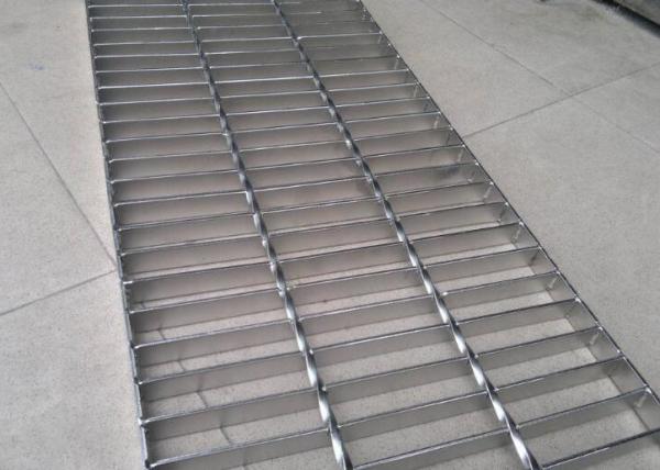 Durable Stainless Steel Bar Grating , Acid Pickling Steel Catwalk Grating