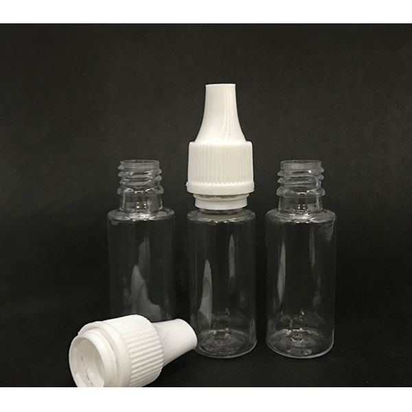10ml Dropper bottle (Transparent Black) REUSABLE, Child Resistant Cap