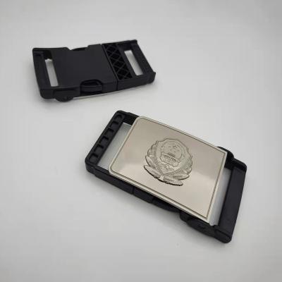 Black Sliver 1.5 Inch Quick Release Buckle Custom LOGO Easy Release Buckle