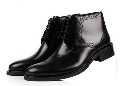 Couro de vaca Homens Botas de tornozelo de alta classe Botas de couro queimado