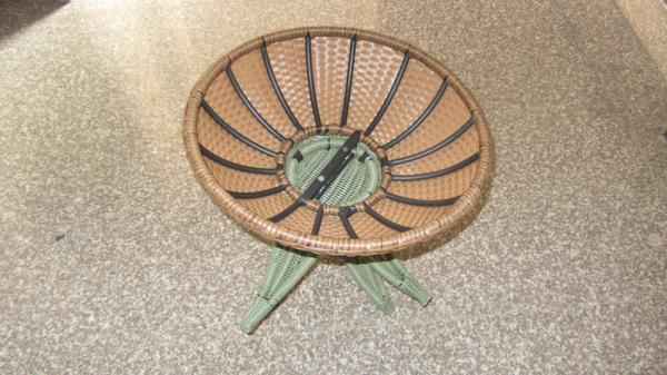 Brown Aluminum Frame and Resin Wicker Storage Box , UV Resistant