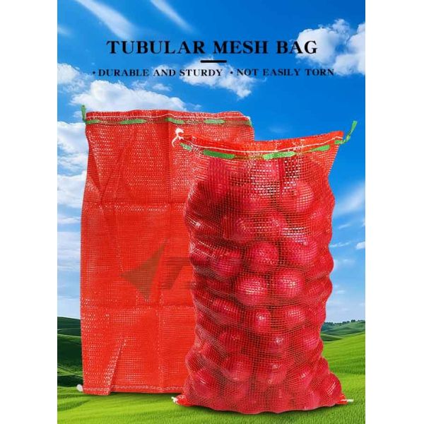 Tape Warp Circular Woven Tubular Polypropylene Mesh Bag For Potato Packing