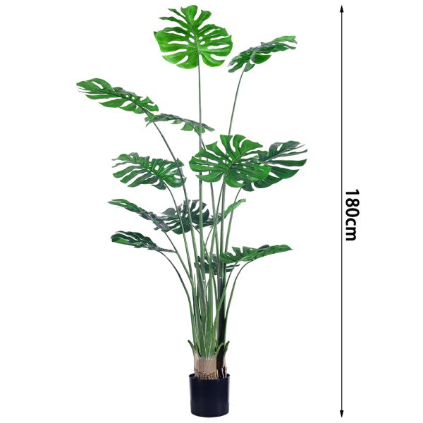 artificial plants manufacturers​ Lifelike Realism 6ft monstera plant​ for Home and Office Decoration