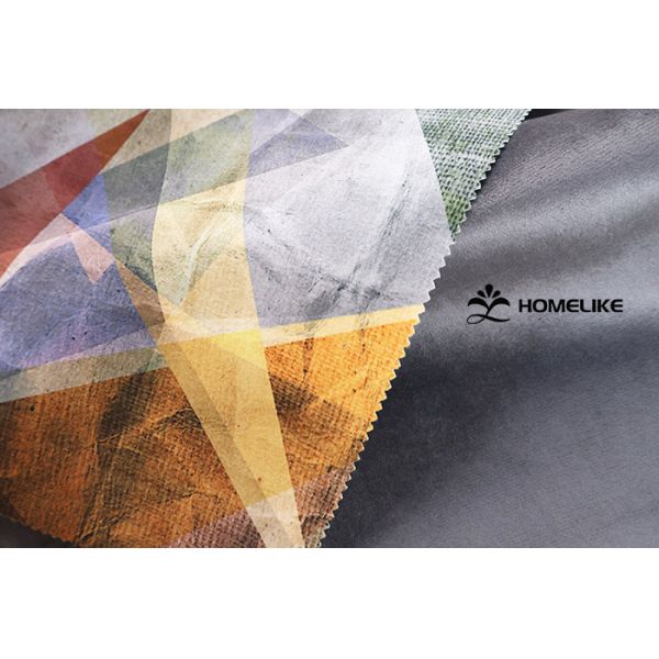 100% Polyester Geometric Prism Modern Printed Velvet For Home Textile