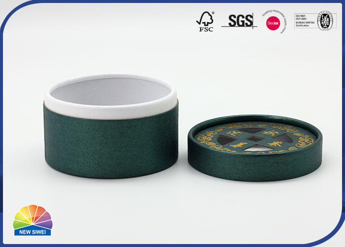 Трубка подарка таможни чая упаковывая бумажная с отрезанной плашкой крышкой окна