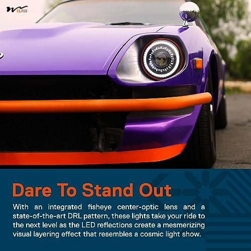 7 дюймовые светодиодные фары круглый высокий низкий запечатанный луч HALO DRL Поворачивающий сигнал замена для джипа