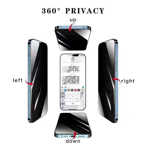 180U cola anti choque telefônico privacidade protector de tela 360 Anti Spy