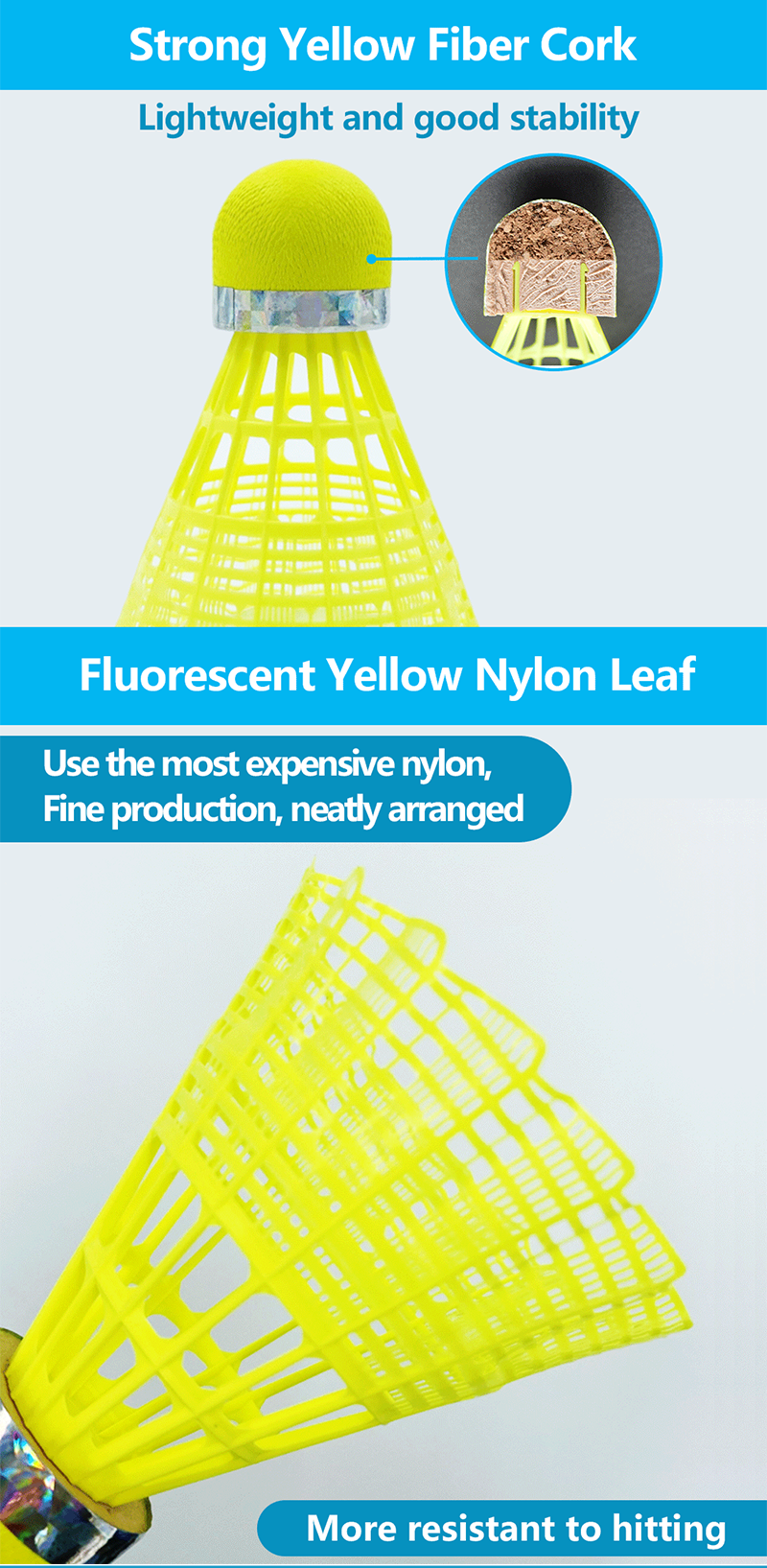 Badminton Birdies Nylon Badminton Shuttlecock With Great Stability Durability Indoor Outdoor