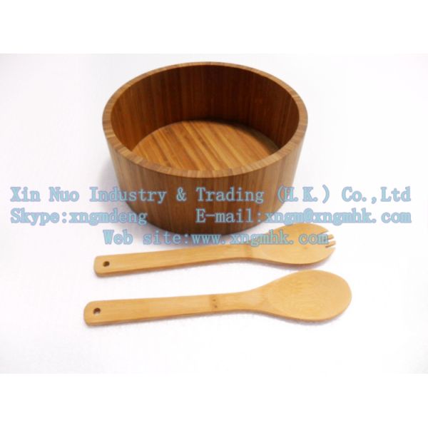 Wooden salad bowl, cutlery, spices appliances, bamboo bowl, bamboo salad shovel