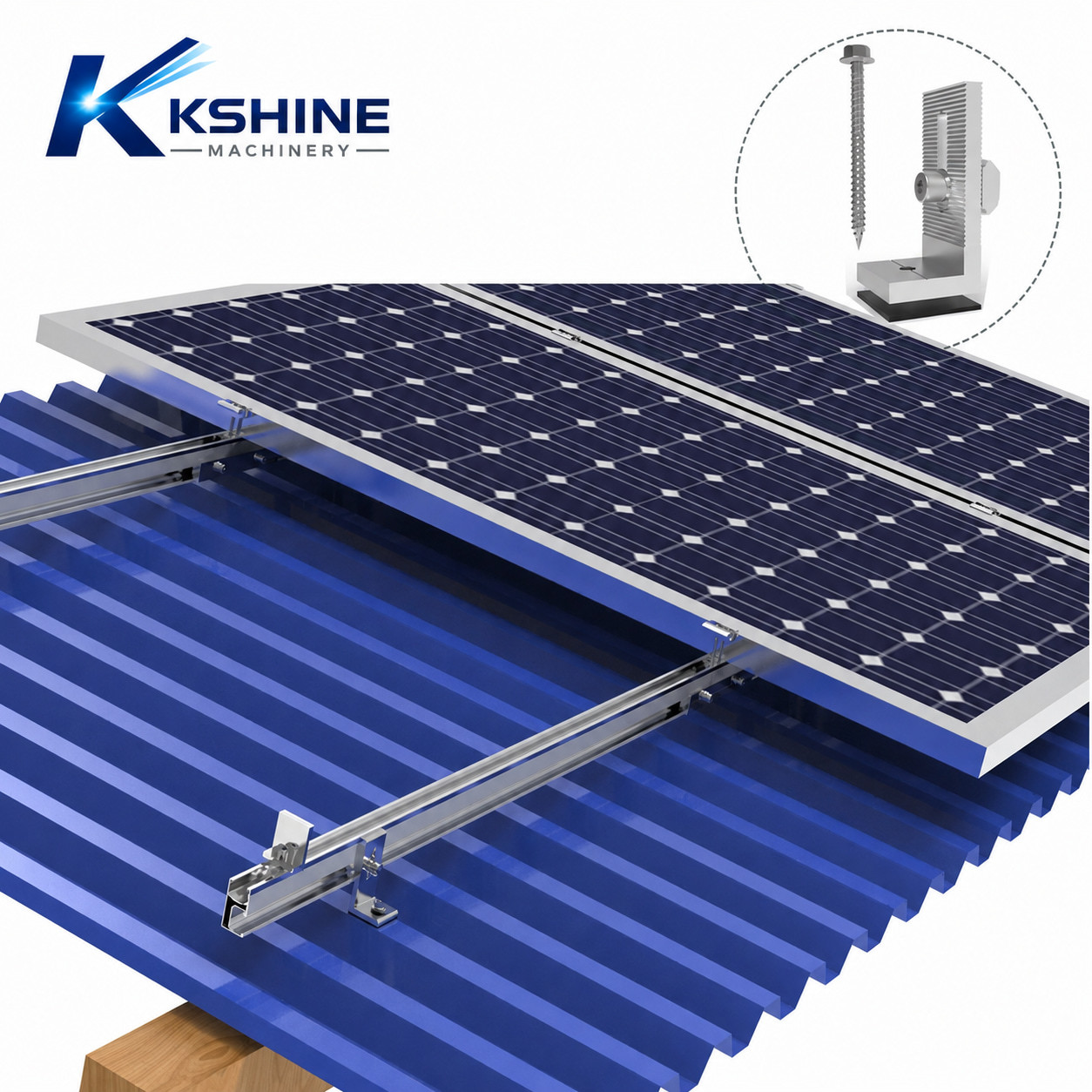 Custom AL6005-T5 Anodized Aluminum Solar L Foot Mounting Bracket with SUS304 Fasteners for Metal Roof Photovoltaic PV Systems